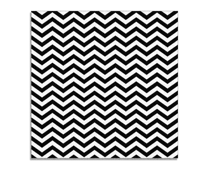 Black & White Lodge Chevron Floor Mat / Runner. Twin ZigZag Peeaks-Convention quality low profile, thin style floor mat. Durable non-woven polyester fiber top, non-slip rubber backing. Easily trimmed to fit a particular area. Made-to-order, shipped from the USA. black adn white twin Zig Zag home decor secondary flooring event walkway temporary haunted house peaks chevron lodge pattern-60 x 60 inches-