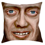 -Double-sided, square throw pillow in your choice of size and either spun polyester or synthetic suede finish. Passersby can't help but gaze deeply into those sexy bedroom eyes, being drawn deep into their awkward embrace. Whether you're a fan, love memes, or seeking a weird WTF gift, this face is for you. -Spun Polyester-14 x 14 inches-Sewn (no zipper)-