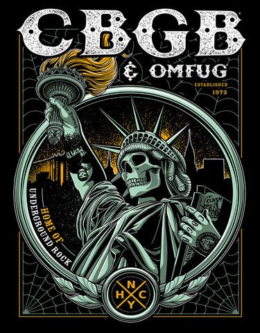CBGB Lady Liberty Metal Sign--605279226085