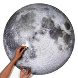 THE MOON High Quality Round 1000 Piece Puzzle, Challenging! Ships Free-Challenging round 1000 piece jigsaw puzzle with beautiful, high quality photo print and laser cut pieces. Finished puzzle measures over 2ft! (67cm x 67cm,&nbsp;26.34in). Brand new in illustrated box. Free shipping from abroad. 1000pcs kids adults teens difficult hard fun space NASA lunar surface astronomy universe gift-9632349785679
