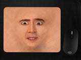 Creepy Cage Face Mousepad - Funny Face Off Nic Meme Mouse Pad Gift-Soft and comfortable 9x7 inch mousepad made from high density neoprene with a colorfast, stain resistant and easy to clean smooth fabric top layer. Funny Creepy Cage Face Meme Mousepad. Weirdest face off nic office gift.-