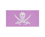 Calico Jack Pirate Jolly Roger Beach Towel - Pink and White -Bath Towel-