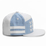 Carolina Blue White Stars and Stripes Fashion Hat, NC Southern Pride--