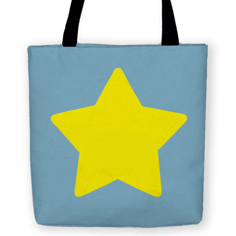 -High quality, woven polyester tote bag in your choice of retro colors with large yellow cartoon star on both sides. Durable and machine washable. Great for kids or anyone who appreciates a bit of classic whimsy. A fun and punky carryall accessory. This item is made-to-order and typically ships in 3-5 business days.-