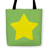-High quality, woven polyester tote bag in your choice of retro colors with large yellow cartoon star on both sides. Durable and machine washable. Great for kids or anyone who appreciates a bit of classic whimsy. A fun and punky carryall accessory. This item is made-to-order and typically ships in 3-5 business days.-