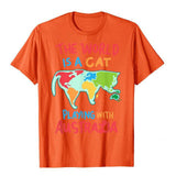 -Soft and comfortable mens/unisex shirt with high quality print. Solid colors are 100% premium cotton, heather colors are 10% polyester. Free shipping from abroad with average delivery to the USA in 2-3 weeks.

Funny world global geography globe map graphic t-shirt continental humor cat lover gift-Orange-XS-