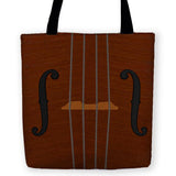 Violin Viola Cello Tote - Reusable Fabric Carryall Shopping Bag-Reusable polyester fabric carryall tote bag. Durable and machine washable. Designed after the look of classical stringed musical instrument.Great gift for a musician, cellist, violinist, viollist, fiddler, teachers or fans of orchestral, symphonic, traditional folk or bluegrass music feat fiddle or upright bass-13 inches-725185481283