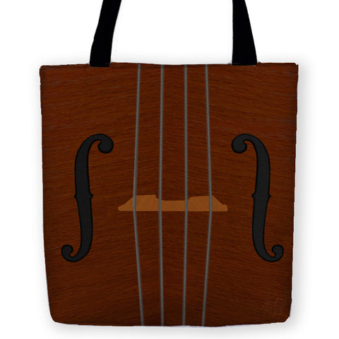 Violin Viola Cello Tote - Reusable Fabric Carryall Shopping Bag-Reusable polyester fabric carryall tote bag. Durable and machine washable. Designed after the look of classical stringed musical instrument.Great gift for a musician, cellist, violinist, viollist, fiddler, teachers or fans of orchestral, symphonic, traditional folk or bluegrass music feat fiddle or upright bass-