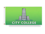 Greendale CC Rival CITY COLLEGE Flag, Paintball Cosplay Prop Replica-High quality, professionally printed custom polyester banner pole flag. Single or double sided with either grommets or pole pocket. 2x1 / 1x2 ft, 3x2 / 2x3 ft, 3x5 / 5x3 ft or custom size. Fully customizable on request. Community college parody paintball rival flag tv meme greendale cosplay photo prop replica banner-2 ft x 1 ft-Standard-Grommets-