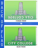 Greendale CC Rival CITY COLLEGE Flag, Paintball Cosplay Prop Replica-High quality, professionally printed custom polyester banner pole flag. Single or double sided with either grommets or pole pocket. 2x1 / 1x2 ft, 3x2 / 2x3 ft, 3x5 / 5x3 ft or custom size. Fully customizable on request. Community college parody paintball rival flag tv meme greendale cosplay photo prop replica banner-