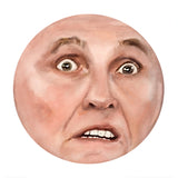 Rudy Colludiani Pinback Buttons, Giuliani Face of Corruption Trump Pin-Never Forget... He Lied for Trump. Rudy Colludy Giuliani... Ghouliani, the Great Colludiani, World's Worst Lawyer, America's Traitor and Trump's Human Lie Dispenser. High quality scratch and UV resistant mylar & metal anti-Trump pinback badge. 1.25, 2.25 or 3 inches. Funny RESIST Protest Ridiculous Weird Face Meme pin.-2.25 inch Round Button-