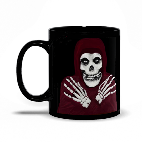-Premium quality black mug in your choice of 11oz or 15oz. High quality, durable ceramic. Microwave safe, hand washing recommended to help prevent fading. Made-to-order and shipped from USA.

Classic horror serial villain fiend creepy punk rock skeleton coffee cup mug halloween icon skull misfits gift black crimson red -11oz-Crimson-706547492635