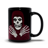 -Premium quality black mug in your choice of 11oz or 15oz. High quality, durable ceramic. Microwave safe, hand washing recommended to help prevent fading. Made-to-order and shipped from USA.

Classic horror serial villain fiend creepy punk rock skeleton coffee cup mug halloween icon skull misfits gift black crimson red -15oz-Crimson-706547492635
