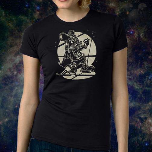 -Come to the dark side. You can levitate cheese right out of the trap. Soft 100% ringspun cotton fitted women's / juniors graphic tee. Designed and professionally silkscreen printed in the USA. Typically ships in 2-3 business days. disney star mouse vader wars emperor mickey parody corporate t-shirt, shirt, funny gift.-
