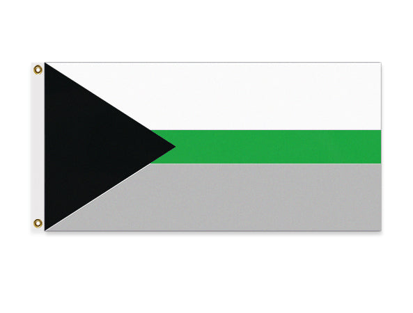 -High quality, professionally made polyester Pride banner pole flag in choice of size with double stitched seams, single or double sided with either grommets or pole pocket. 2x1/1x2ft, 3x2/2x3ft, 3x5/5x3ft, custom by request. Demiromantic sexuality LGBT LGBTQ LGBTQIA LGBTQX GLBT Rights Equality Protest. Resist United-5 ft x 3 ft-Standard-Grommets-