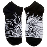 -These ladies are evil from their head to their toes! Wear the best of the best Disney Villains on your toes and feet with this 3-pack of socks featuring Cruella De Ville, Maleficent, and The Evil Queen. The socks are designed in black and white with a hint of each Disney Villains' signature color and made of 98% polyester and 2% spandex for comfort and durability. It's the perfect Disney Villain gift for girls and is available in sizes 9-11.

Officially licensed Disney apparel. Typically ships in 2-3 busin