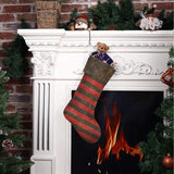 Freddy Halloween and Christmas Stocking - Red and Brown Striped Horror-One Size-
