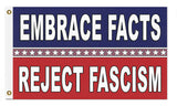 -High quality polyester flag. Single or double-sided w/blackout, grommets or pole pocket/sleeve. 3x2ft/2x3ft 5x3ft/3x5ft 1x2/2x1 custom. Restore Sanity Anti-fascist Antifa Patriotic Political Protest Banner Trump Criminal GOP MAGA Desantis Republicans No More Magats Vote Them Out Save American Democracy Red White Blue-5x3 ft-Standard-Grommets-796752936840