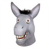 -Full over-the-head latex mask. One size fits most. Free Shipping from abroad. These masks typically arrive to the US in about 2-3 weeks.

Funny stoned high derp animal halloween costume fancy dress shrek cartoon joke meme mask kid friendly spoopy goofy waffles-