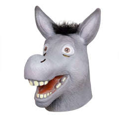 -Full over-the-head latex mask. One size fits most. Free Shipping from abroad. These masks typically arrive to the US in about 2-3 weeks. Funny stoned high derp animal halloween costume fancy dress shrek cartoon joke meme mask kid friendly spoopy goofy waffles-