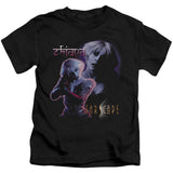 -Soft and comfortable standard fit unisex tee with crew neck and short sleeves. High quality, professionally printed character portrait of Nebari wildchild Chiana on front. Genuine, officially licensed Farscape kids and youth shirt. Ships from USA. Classic Australian American Scifi TV Series Henson Muppets Syfy t-shirt-Black-Kids Small (4)-