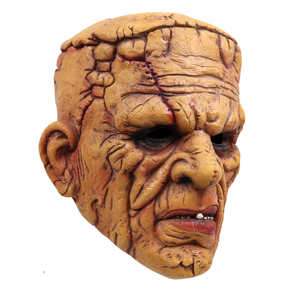 -High quality latex over-the-head Frankenstein's Monster mask. One size fits most. Free shipping.
Unique unusual fleshy skin tone classic monster horror halloween costume cosplay mask halloween party haunted house scare prop realistic freaky disturbing undead reanimated corpse -