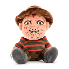 Nightmare on Elm Street FREDDY KRUEGER Phunny Plush, Official-Don’t fall asleep! Fight to stay awake while cuddling this classic Nightmare on Elm Street Plush or you’ll have to face the creepily cute and surprisingly soft Freddy Krueger in your dreams.Complete with signature striped sweater and razor-bladed glove.Genuine officially licensed Kidrobot NOES plush. US Seller. -