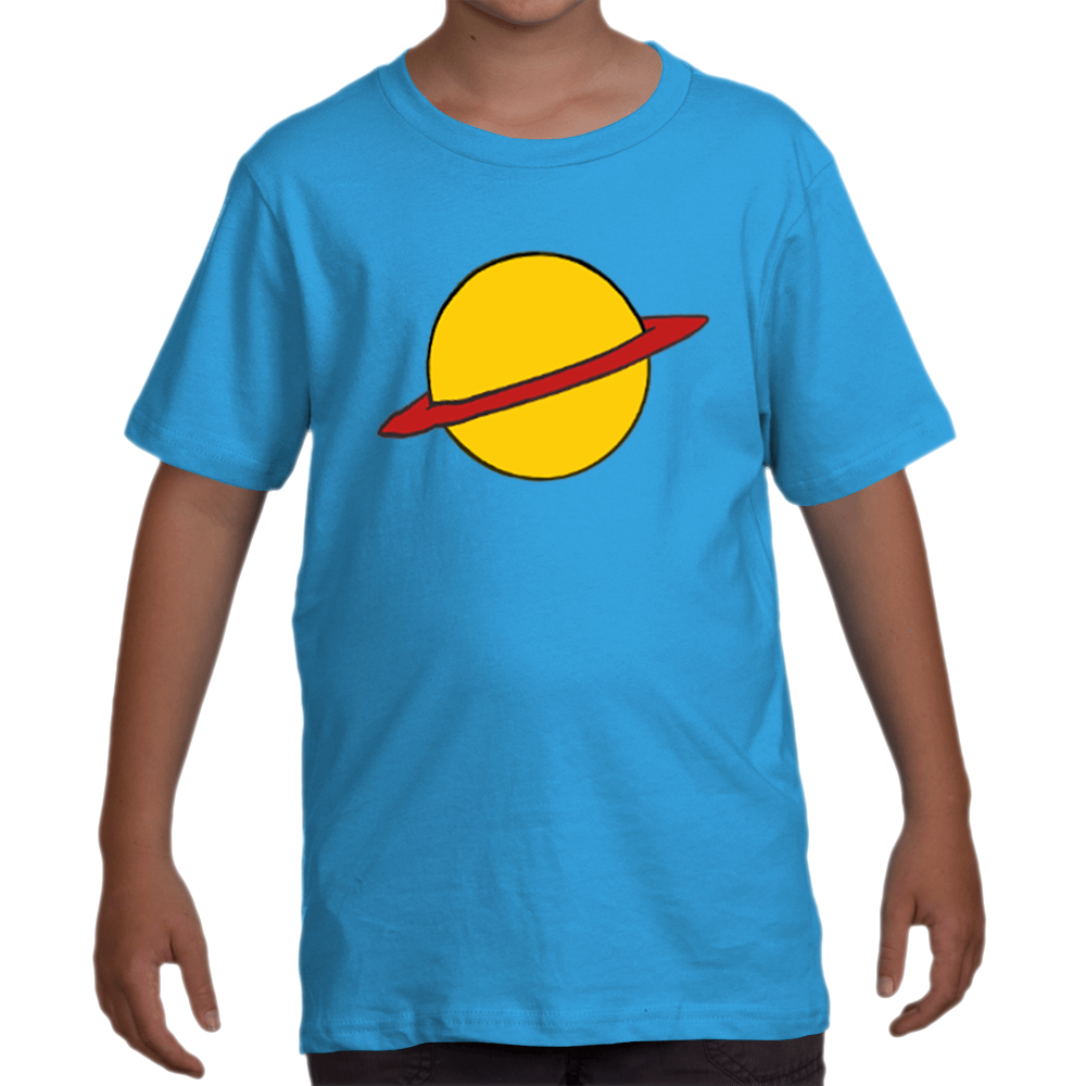 -Soft and comfortable Next Level ringspun cotton, short sleeve unisex youth tee with crew neck and high quality cartoon planet graphic print. Made-to-order and shipped from the USA. Retro 1990s nineties boys girls 90s kids t-shirt redhead cosplay halloween costume rugrat funny blue teal throwback fashion-XS-Turquoise-