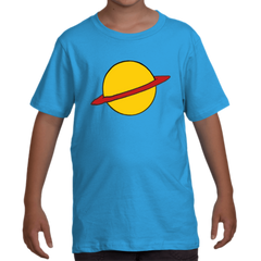 -Soft and comfortable Next Level ringspun cotton, short sleeve unisex youth tee with crew neck and high quality cartoon planet graphic print. Made-to-order and shipped from the USA. Retro 1990s nineties boys girls 90s kids t-shirt redhead cosplay halloween costume rugrat funny blue teal throwback fashion-XS-Turquoise-