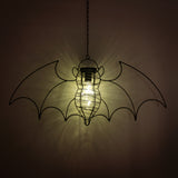 Bat Lantern - Alchemy Gothic Solar Powered LED Garden Light-A shining creature of the night to guide your dark path! Supreme quality, wireless solar bat lantern from Alchemy Gothic. Iron & plastic with LED faux antique light bulb and chain for hanging.

gothic gardener gift halloween vampire hanging light lantern gothic home decor solar light porch camping spooky haunted house-