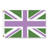 UK Genderqueer Pride Flag LGBTQ LGBTQIA LGBTQX GQ Nonbinary Union Jack-High quality, professionally made polyester Pride flag, single or double sided, grommets or pole pocket. 2x1/1x2ft,3x2/2x3ft,3x5/5x3ft. Fully customizable by request. Transgender LGBT LGBTQ LGBTQIA LGBTQX Trans Rights Equality Protest. Resist United. UK United Kingdom Union Jack England Ireland Scotland Wales British-3 ft x 2 ft-Standard-Grommets-706547492345