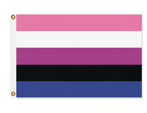 Genderfluid Pride Flag, Nonbinary Gender Idenity LGBTQ GBTQIA LGBTQX-High quality, professionally mdae polyester Pride banner flag in your choice of size with double stitched seams, single or double sided with either grommets or pole pocket. 2x / 1x2 ft, 3x2/2x3 ft, 3x5/5x3 ft, customizable by request. Genderfluid non-binary gender identity LGBT LGBTQ LGBTQIA LGBTQX equality rights-