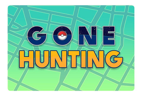 -High quality 23.6 x 15.7in (60x40cm) doormat / floor mat. Professionally printed, durable & colorfast non-woven polyester fiber top, non-slip bottom. Indoor / outdoor use. Free Shipping Worldwide. Funny PokémonGo inspired Gone Hunting door mat. Great housewarming gift for a Pokémon master. -