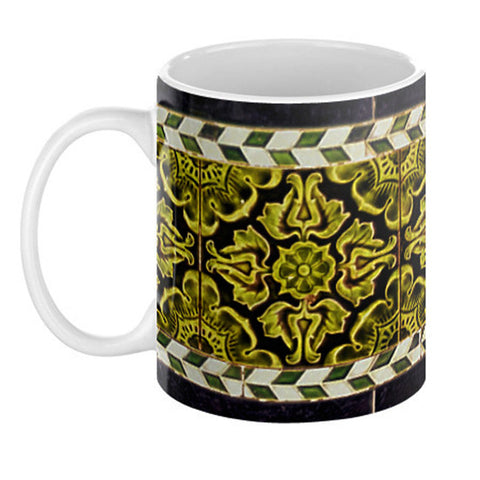 -Premium quality mug in your choice of 11oz or 15oz. High quality, durable ceramic. Dishwasher and microwave safe.This item is made-to-order and typically ships in 2-3 business days from the USA.
dark emerald green black white victorian tile pattern uk england kitchen coffee mug cup tea drinkware -11oz-616641499419