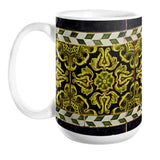 -Premium quality mug in your choice of 11oz or 15oz. High quality, durable ceramic. Dishwasher and microwave safe.This item is made-to-order and typically ships in 2-3 business days from the USA.
dark emerald green black white victorian tile pattern uk england kitchen coffee mug cup tea drinkware -15oz-616641499471
