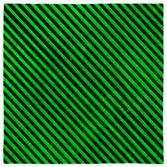 Green & Black Grunge Gothic Pinstripe Bandana, Distressed Stripes 24in-Polyester jersey knit 24 inch square bandana, kerchief, handkerchief, hanky, neckerchief, do-rag, facemask, headscarf, babushka, hankey. Custom made. Retro vintage grunge goth gothic style pinstripes / thin distressed stripe pattern. These bandanas are made-to-order and typically ship in 2-4 business days from USA.-Diagonal-