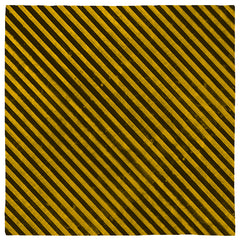 Yellow & Black Grunge Gothic Pinstripe Bandana, Traffic Stripe 24in-Polyester jersey knit 24 inch square bandana, kerchief, handkerchief, hanky, neckerchief, do-rag, facemask, headscarf, babushka, hankey. Custom made. Retro vintage grunge goth gothic style pinstripes / thin distressed stripe pattern. These bandanas are made-to-order and typically ship in 2-4 business days from USA. Traffic Caution Constructoin.-Diagonal-