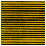 Yellow & Black Grunge Gothic Pinstripe Bandana, Traffic Stripe 24in-Polyester jersey knit 24 inch square bandana, kerchief, handkerchief, hanky, neckerchief, do-rag, facemask, headscarf, babushka, hankey. Custom made. Retro vintage grunge goth gothic style pinstripes / thin distressed stripe pattern. These bandanas are made-to-order and typically ship in 2-4 business days from USA. Traffic Caution Constructoin.-Horizontal-