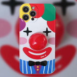 -High quality bumper phone case for iPhone with matching 3D nose grip. Scratch and fingerprint resistant. Free shipping from abroad with average delivery in about 2 weeks.

retro funny weird creepy circus iphone 13 11 12 pro max 7 8 plus iphone-x xs xsmax xr socket grip bumper back case-