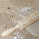 -Quality wooden rolling pin with embossed staff lines, music notes and hearts. Measures approximately 35cm / 13.8" with 4.5cm / 1.77" diameterFree shipping from abroad with average delivery in 2-3 weeks.
Sweet Musical Notes Hearts Wood Music Love Baking Cookies Kitchen Tool Cooking Valentines Day-