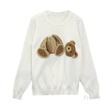 -Designer fashion jumper with fuzzy decapitated teddy bear appliqué. See size chart below.Free shipping from abroad with average delivery to the US in 2-3 weeks.

funny headless teddybear sweater sweatshirt non-conformist punk gothic winter fall autumn warm designer fashion korean streetwear womens unisex -