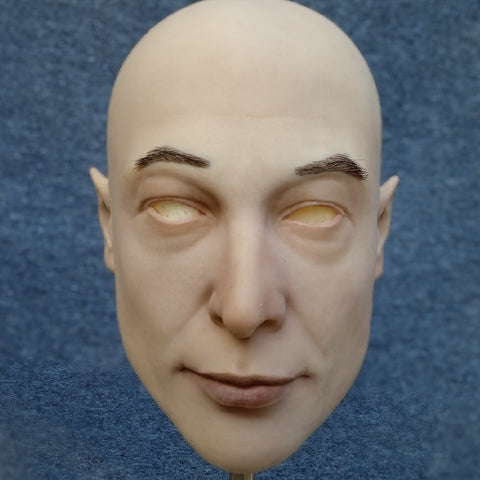 -Meticulously handcrafted, extremely detailed & realistic Elon Musk mask. High quality, hypoallergenic medical grade silicone. Free shipping. 
celebrity costume cosplay super villain wearable wax figure halloween verified account bdsm roleplay silicone latex lifelike party viral fantasy prop gag prank tesla twitter-Pale-
