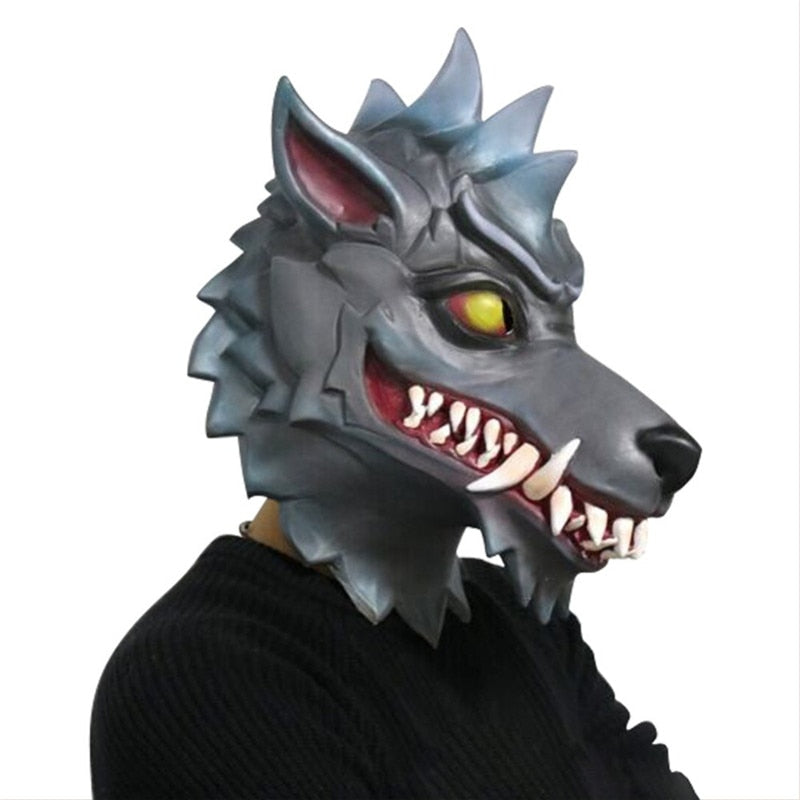-High quality over-the-head latex mask. One size fits most. Free shipping from abroad with average delivery to the USA in 2-3 weeks.

Videogame halloween cosplay costume wolf man wolves mask direwolf-