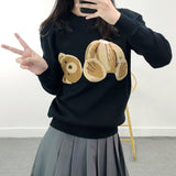 -Designer fashion jumper with fuzzy decapitated teddy bear appliqué. See size chart below.Free shipping from abroad with average delivery to the US in 2-3 weeks.

funny headless teddybear sweater sweatshirt non-conformist punk gothic winter fall autumn warm designer fashion korean streetwear womens unisex -