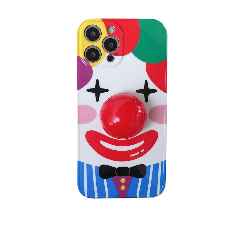 -High quality bumper phone case for iPhone with matching 3D nose grip. Scratch and fingerprint resistant. Free shipping from abroad with average delivery in about 2 weeks.

retro funny weird creepy circus iphone 13 11 12 pro max 7 8 plus iphone-x xs xsmax xr socket grip bumper back case-iPhone X-