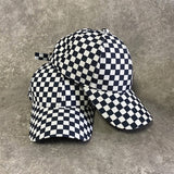 Black and White Checkered Cap-Quality unisex black and white checkered fashion cap. One size fits most (45cm-55cm) with strap back adjustment. Free shipping from abroad with average delivery to the USA in 2-3 weeks.
Retro 90s nineties clubwear streetwear hiphop y2k aesthetic racer gamer snapback long bill baseball hat-