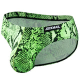 -High quality mens printed briefs by Jockmail. 90% polyamide 10% spandex. See size chart in images. Free shipping from abroad with average delivery to the US in 2-3 weeks.

Mens sexy low waist bikini briefs jockey underwear lingerie lgbtq lgbtqia lgbtqx gay pride snakeskin leopard cheetah animal print pattern-Green Snakeskin-M-
