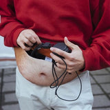 -Never has a fanny pack or bum bag seemed so wonderfully wrong. Rock this bit of dad bod knowing at the end of your day the weight will just come right off! Hairy bulging man flesh in a glorious 3D with adjustable strap. Free Shipping.

unique unusual fat belly bum bag fanny pack waist pouch weird weirdest gag gift bag-