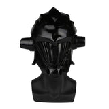 -High quality, detailed latex over-the-head mask with attached hair. One size fits most adults. Approximately 11.8in x 13.4in - Free shipping.
Anime cosplay halloween costume fancy dress latex mask black silver female knight unisex helm-Black-