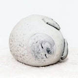 Harp Seal Plush Toy Pillow 30cm 40cm 60cm 80cm Large Oversized Cushion-Realistic Harp Seal Plush Toy / Pillow. Gray or white version in your choice of size: 30cm/12in, 40cm/16in, 60cm/23.5in. 80cm/31.5in Cotton stuffed plush with all over printed outer fabric covering, sewn flippers and snout. Lifelike marine life baby sea animal plush doll sea lion wildlife aquarium zoo creature cushion-30cm-White-